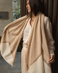 Cashmere Cream and Gold Graphic Geometric Intasia City Wrap