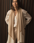 Cashmere Cream and Gold Graphic Geometric Intasia City Wrap