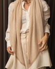 Cashmere Cream and Gold Graphic Geometric Intasia City Wrap