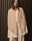 Cashmere Cream and Gold Graphic Geometric Intasia City Wrap