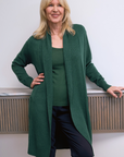 Merino Cashmere Evergreen Cascade Cardigan