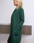 Merino Cashmere Evergreen Cascade Cardigan