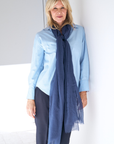 Navy Cashmere Aura Scarf