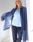 Navy Cashmere Aura Scarf