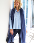 Navy Cashmere Aura Scarf