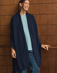 Cashmere Deep Navy Wrap Cara Cashmere