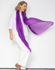 Royal Purple Aura Cashmere Scarf PRE-ORDER with FREE Camellia Brooch - Cara Cashmere