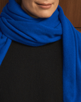 Cashmere Sapphire Blue Wrap - Cara Cashmere