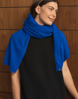 Cashmere Sapphire Blue Wrap - Cara Cashmere