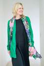 Silk Cashmere Apple Green Longline Cardigan