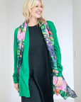 Silk Cashmere Apple Green Longline Cardigan