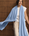 Cashmere Soft Cornflower Wrap