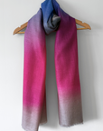 Wool Cashmere Silk Ombre Pinks Scarf