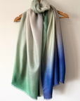 Wool Cashmere Shadow Greens Scarf
