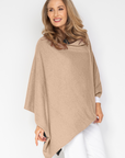 Cashmere Black and Oat Reversible Poncho