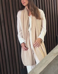 Pure Cashmere Oat Neutral Wrap - Cara Cashmere
