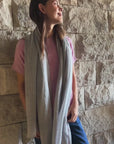 Cashmere Grey Tranquil Scarf Cara Cashmere