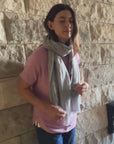 Cashmere Grey Tranquil Scarf Cara Cashmere