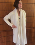 Ivory Cashmere Wrap - Cara Cashmere
