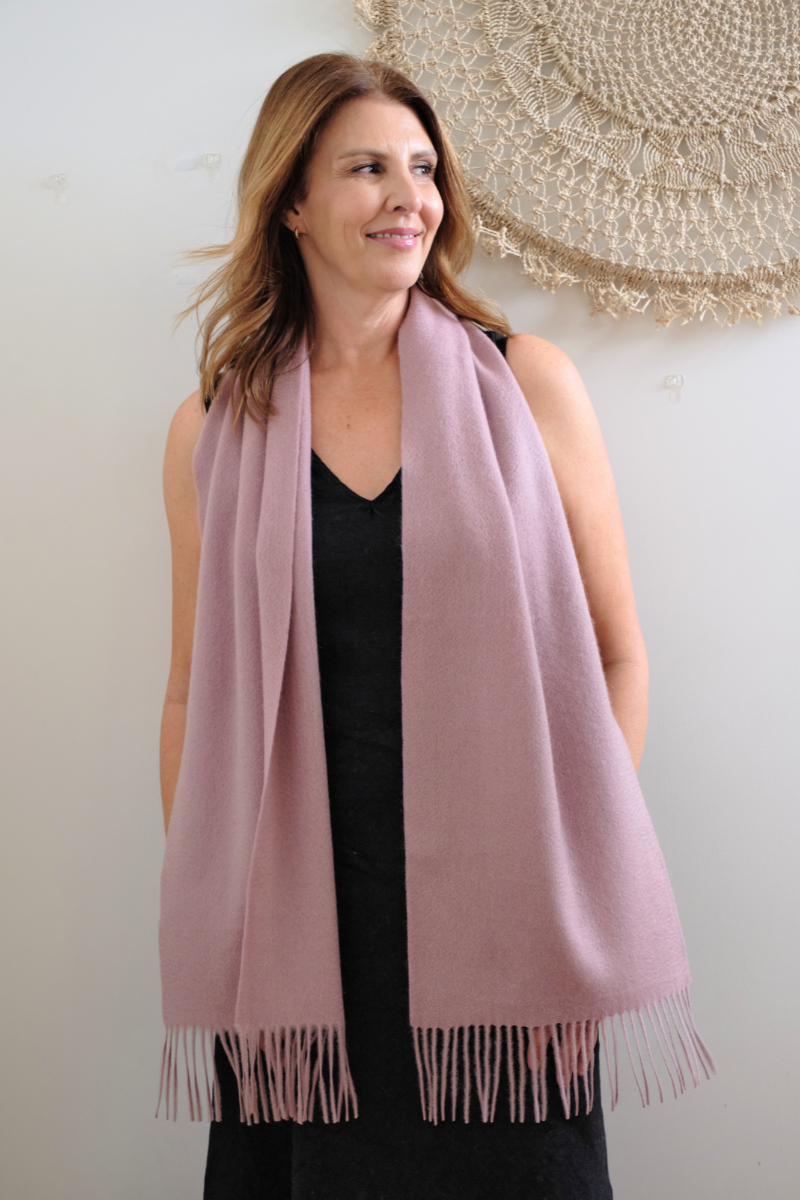 Cashmere Soft Pink Lara Scarf - Cara Cashmere
