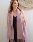 Cashmere Soft Pink Lara Scarf - Cara Cashmere