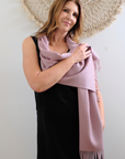 Cashmere Soft Pink Lara Scarf - Cara Cashmere
