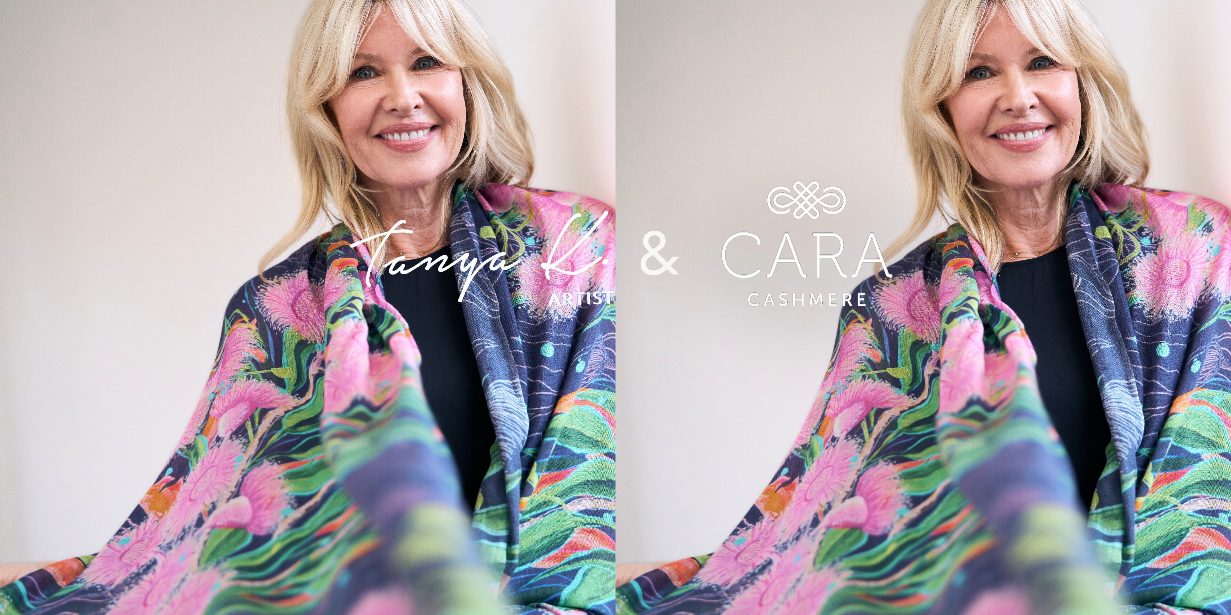 Cara Cashmere & Tanya Kalantary Print Scarves