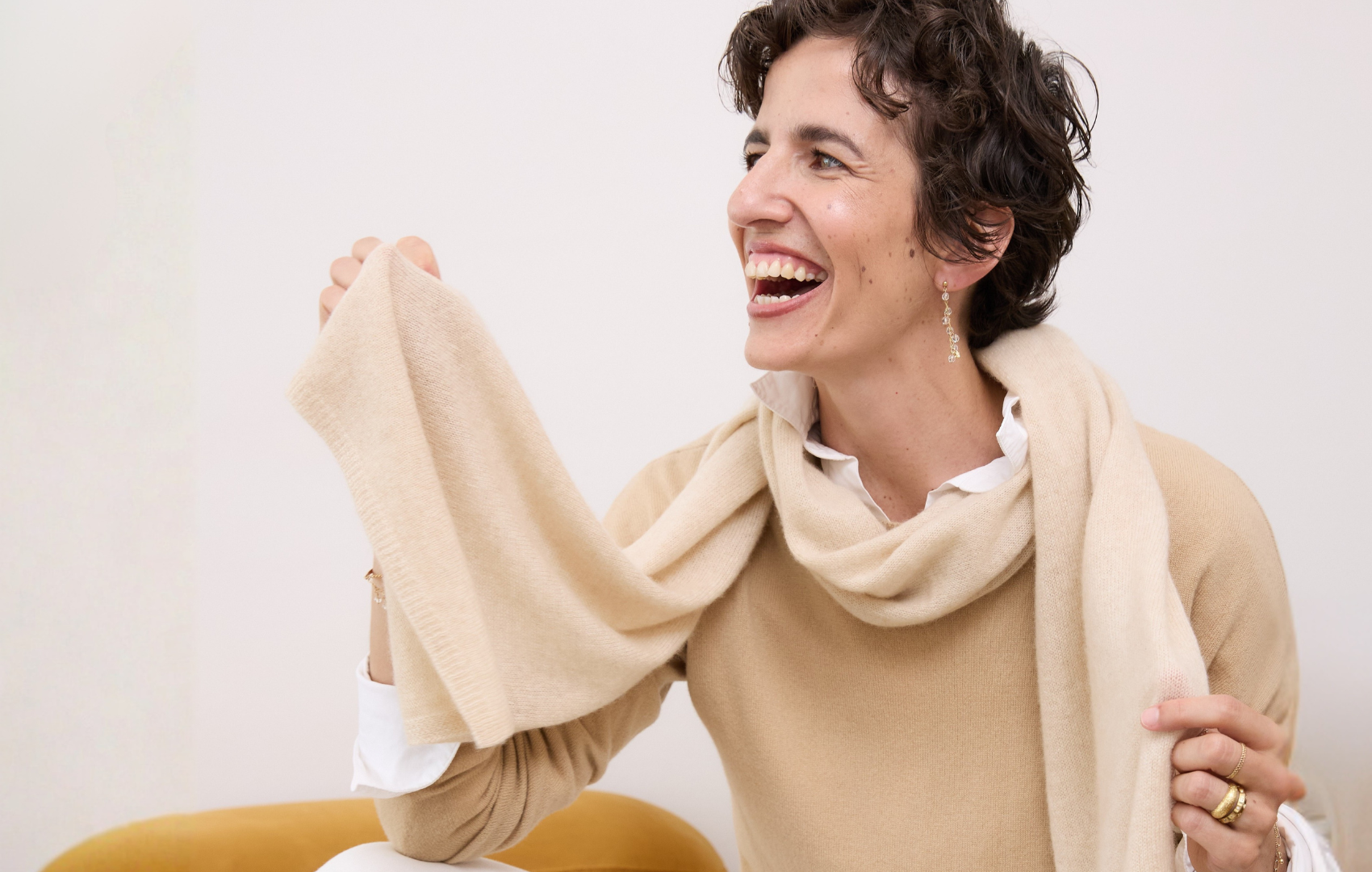 Pure Cashmere Knitted Scarf