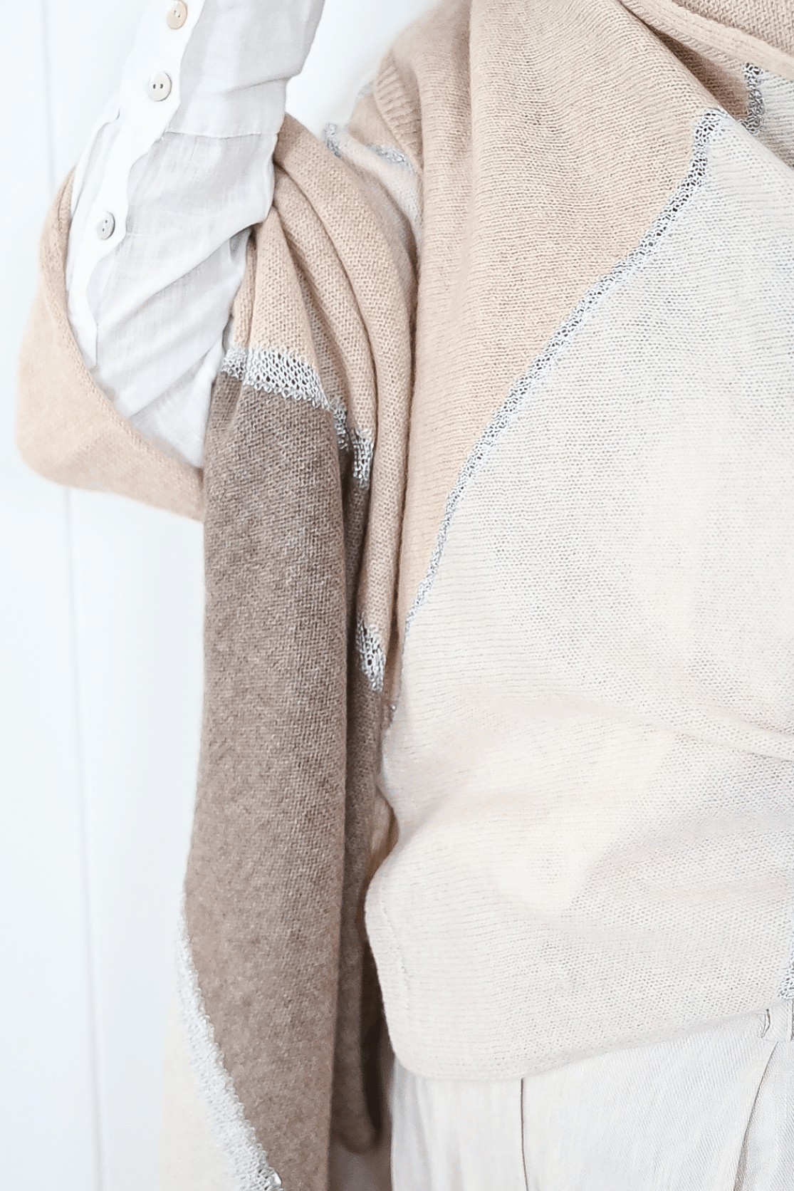 Cashmere City Wrap - Latte - Cara Cashmere