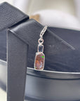 Boulder Opal with Qld Sapphire Drop Silver Charm - Cara Cashmere