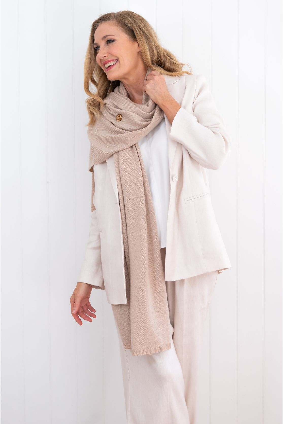 PRE-ORDER Cashmere Sparkle Wrap - Gold - Cara Cashmere