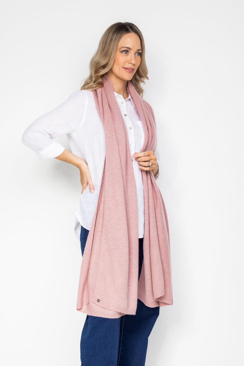 NEW Peony Pink Cashmere Wrap - Cara Cashmere