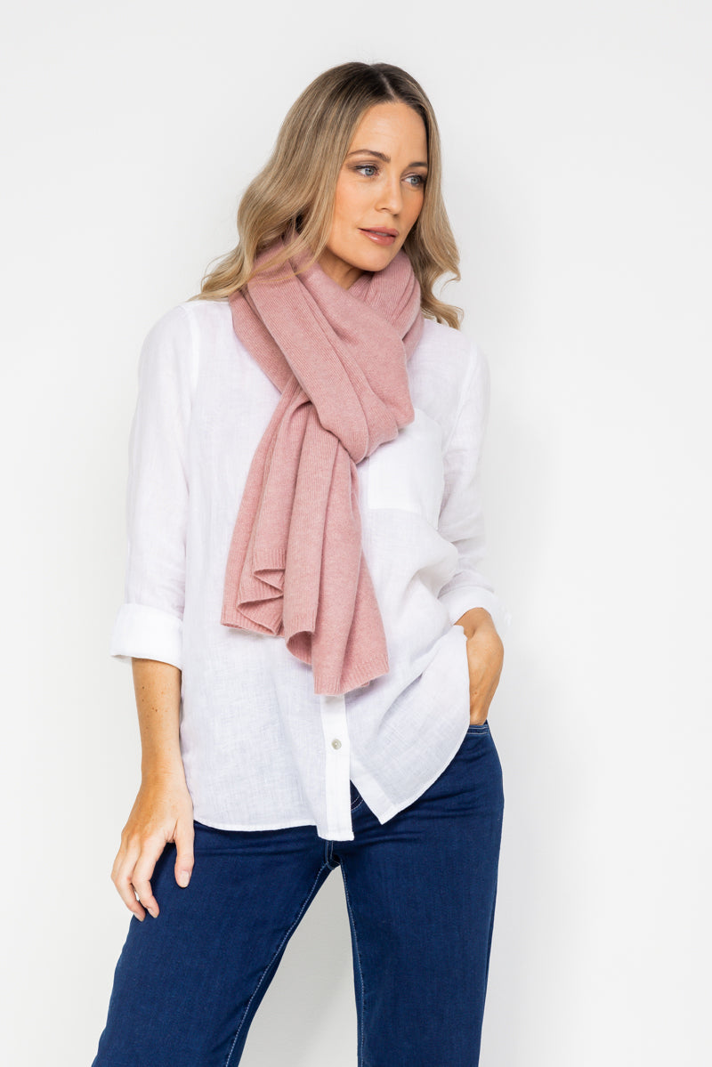 NEW Peony Pink Cashmere Wrap - Cara Cashmere