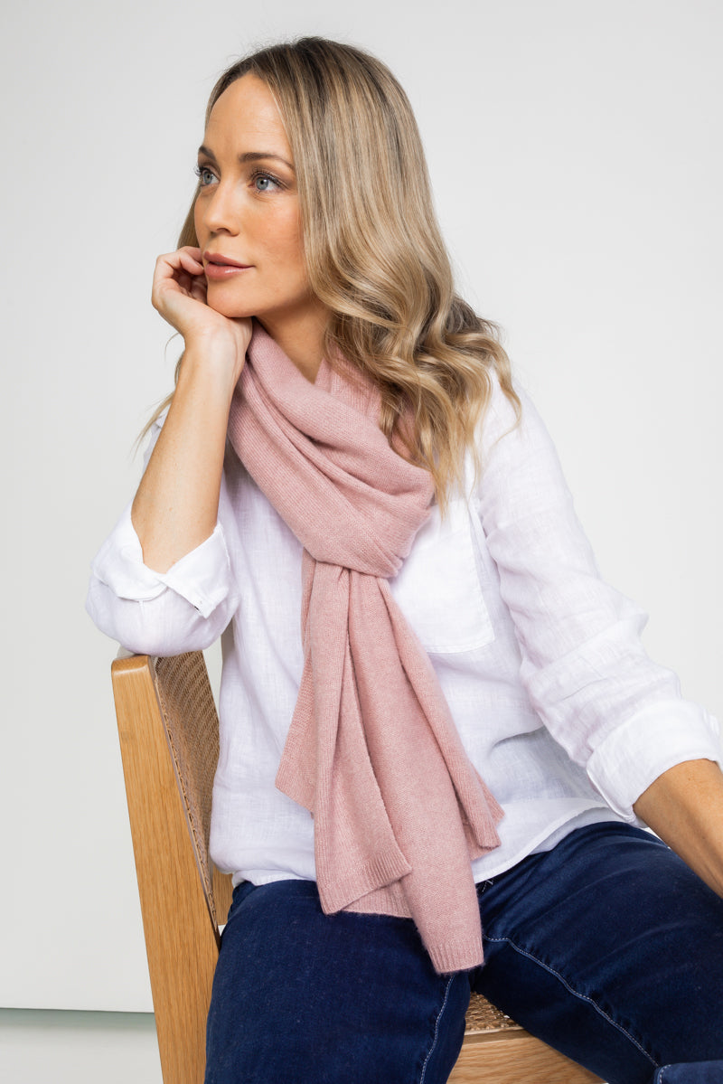 NEW Peony Pink Cashmere Wrap - Cara Cashmere