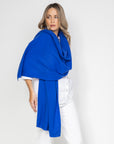 Sapphire Blue Cashmere Wrap - Cara Cashmere