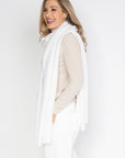 Ivory Cashmere Wrap - Cara Cashmere