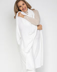 Ivory Cashmere Wrap - Cara Cashmere