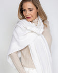 Ivory Cashmere Wrap - Cara Cashmere