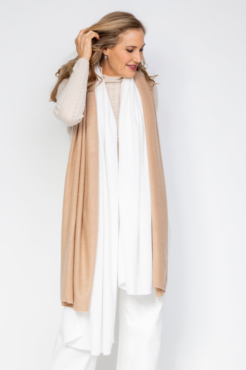 Caramel Cashmere Wrap - Cara Cashmere