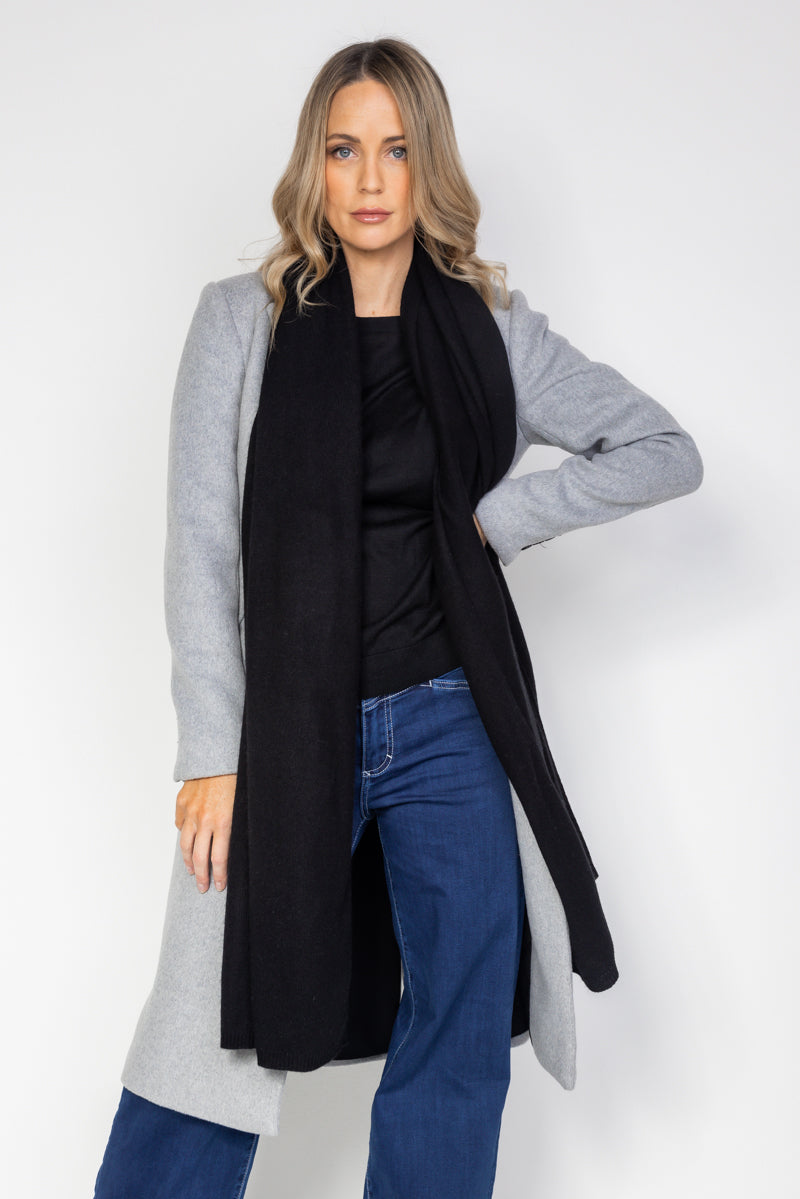 Black Cashmere Wrap - Cara Cashmere