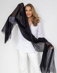 Black Aura Cashmere Scarf - Cara Cashmere