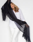 Black Aura Cashmere Scarf - Cara Cashmere