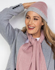Reversible Cable Knit Cashmere Beanie - Cara Cashmere