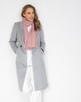 Peony Pink Cable Knit Cashmere Scarf - Cara Cashmere