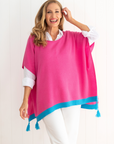 Spring Poncho Topper - Rose Pink - Cara Cashmere