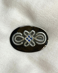 Cara Celtic Silver Sapphire Magnet Brooch - Cara Cashmere