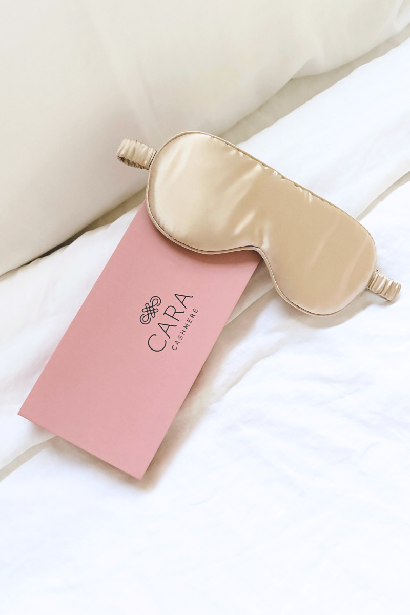 Rose Gold Silk Satin Eye Mask