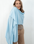 Cashmere Wrap - Pale Blue - Cara Cashmere