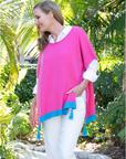 Spring Poncho Topper - Rose Pink - Cara Cashmere