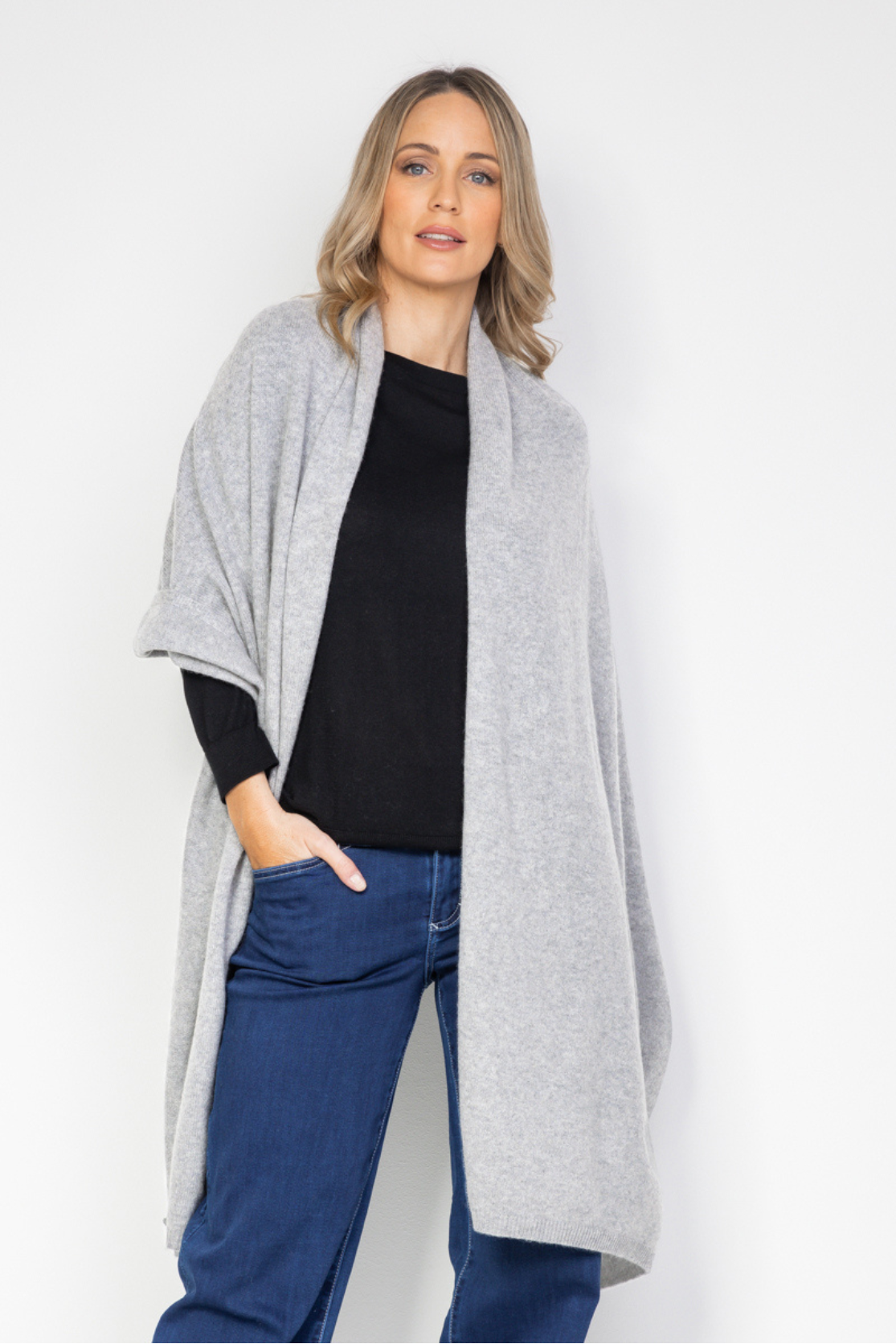 Silver Grey Marle Cashmere Versatile Wardrobe Essential Cara Cashmere